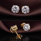 Miaofu Sterling Silver Cubic Zirconia Stud Earrings 5mm