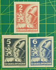 Czechoslovakia Stamp 1945  Sc A110 Full Set  Imperforated  Unused