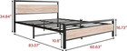 Bofeng Queen Bed Frames With Wood Headboard heavy Duty Platform Bed Frame No Box