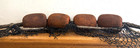 4 Authentic Used Fishing Floats On Rope W  Netting Nautical Decor