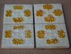  England Antique Art Nouveau Majolica 4-set Tile C1900