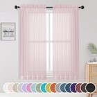  Light Pink Sheer Curtains 63 Inch Length 2 42 w X 63 l  pack Of 2  Blush