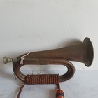 Vtg Repro Military Bugle Brass   Copper Tassels Mouth Piece Decor Gunga-din Army