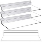 Kathfly 4 Pack 4 x10  Slatwall Shelves Hanging Accessories  Clear