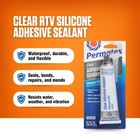 Permatex 80050 Clear Rtv Silicone Adhesive Sealant  3 Oz Pack Of 1 