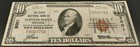 1929  10 Nat l Currency  The First National Bank Of Stevens Point  Wisconsin 
