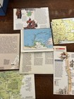 1980s-1990s National Geographic Lot Of 7 Maps  posters Vintage Soviet Union  