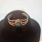 Vintage Native Navajo Sleeping Beauty Turquoise Sterling Silver Bracelet Cuff