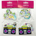 Retro 1980s-90s Confetti Cutouts 80s 90s Party Decoration 96pcs New