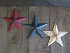 6 Patriotic Barn Stars 6  Metal Red White Blue Americana Country Ships Free   