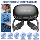 Mpow Waterproof Bluetooth 5 3 Earbuds Stereo Sport Wireless Headphones With Hook