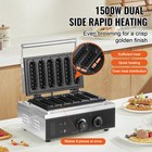Uimoso 6pcs Commercial Waffle Stick Maker Waffle Baker Hot Dog Waffle Iron 1500w
