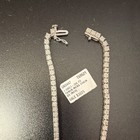 Fanuk Men s Tennis Chain 925 Silver  Natural Diamonds 22in 1 3 8ctw  Box Closure