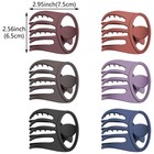 6 Pcs Flat Alligator Hair Claw Clips  2 95 Inch French Curved Matte Volume St   