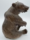 Vintage Hand-carved Wooden Bear Figurine With Maker   s Mark     6    Japanese Style I