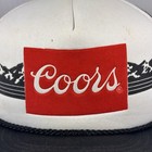 Vintage Coors Beer Hat Y2k Trucker Black Meshback Alcohol Cap W  Rope