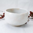 Japanese Matcha Chawan Tea Bowl White Shino Glaze Ceramic Pottery Mino Ware
