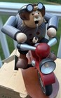 Handcrafted Kwo Motorcycle Rider German Christmas Incense Smoker