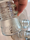 Hemingray 17  2    16  1  Clear Glass Insulators Lot Of 3 Made In Usa