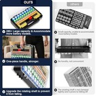 Battery Organizer Storage Holder Box Case With Tester - 285 Batteries Black