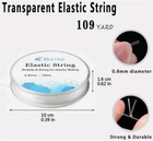 Elastic Bracelet String Cord  0 8mm 328ft Crystal Stretch Bead String Cord Fo   