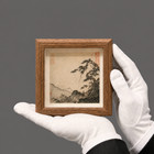 Chinese Pine Landscape Framed Art Print Wood Frame Song Dynasty Style Desk Decor