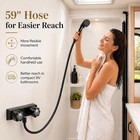 Rv Shower Faucet Kit With 59  Hose And Diverter Valve For Campers And Trailers