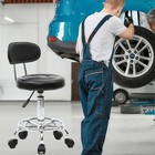 Rolling Garage Stool Adjustable Swivel Seat Beauty Tattoo Stool With Casters