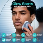 Rechargeable Facial Cleansing Brush  Silicone Face Scrubber With 5 Modes  Navy B