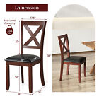 Wooden Dining Chairs Set Of 4 Kitchen Side Chair W  Padded Seat Rubber Wood Legs