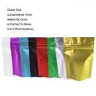 Stand Up Foil Mylar Smell Proof Matte Resealable Zipper Bags For Food Storage