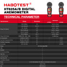 Habotest Ht625 Digital Anemometer Wind Speed Meter Temperature Handheld Tester