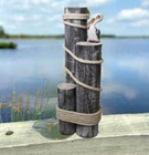Drh - Ocean s Perch Pelican On Wood Piling Garden Bird Decor - Coastal Pelican S