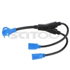 Adapter Y Split Power Cord 30 Amp Male Plug To  2  15 Amp Female Connectors Rv