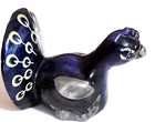 Unique Miniature Ceramic Peacock Figurine