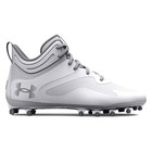 Ua Under Armour Men s Command Mc Mid Lacrosse football Cleats White silver-pk Sz