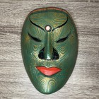 Lot Of 2 Japanese Noh-theater Masks Handcarved Vintage From Japan Wooden Kabuki