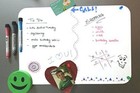 17 x11  Magnetic Dry Erase Whiteboard Sheet 4 Markers  4 Magnets 1 Smiley Eraser