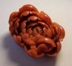 Vintage Chinese Carved Soapstone Furong Shoushan Stone Peony 2  Long 42 Grams