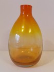 Handblown Orange Art Glass Bottle Bud Vase 6 Inches