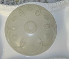 Frosted And Clear Embossed Vintage Glass Ceiling Light Shade