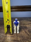 Vintage 1980s Mini Robot Figure White Blue Micro Space Toy 1 5  Rare