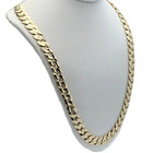 14k Gold Necklace Chain Curb Cuban Link - 20  X 9mm   Solid 42 5 Grams