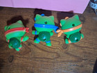 Lot Of 3 Mcdonald   s Happy Meal Figures Teenage Ninja Turtles X Hello Kitty