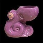 2015 Vantiki Purple Octo Mug W  Yellow Eyes Made In Hawaii Rare Ceramic Tiki Mug