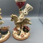 2004 Danbury Mint Pillsbury Doughboy Christmas Candle Sticks   Candle Holders