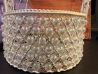 Beaded Flower Girl Basket With Lavender Petals