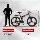 26  Folding Mountain Bike 24-speed Steel Frame Full Suspension Mtb
