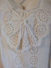 Antique Women s Dickey Top  Beige Eyelet Embroidery 