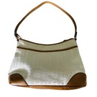 Etienne Aigner Cream Beige Faux Leather Signature Logo Hobo Shoulder Bag Purse